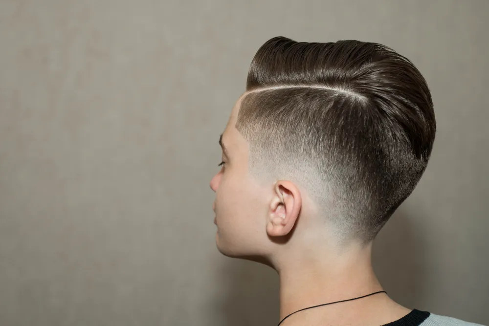 ทรงผม Hard Part Fade